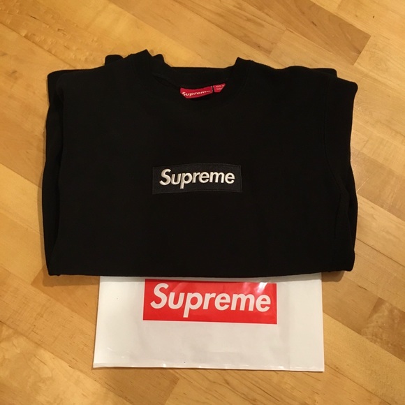 Supreme box logo crew neck black